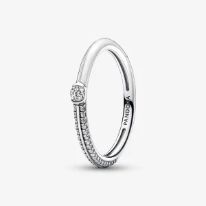 (изображение за) Pandora ME Pavé и бял двоен пръстен - 192528C02