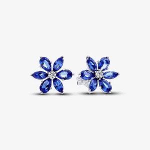 (изображение за) Pandora Sparkling Blue Herbarium Cluster Stud Earrings - 292407C01