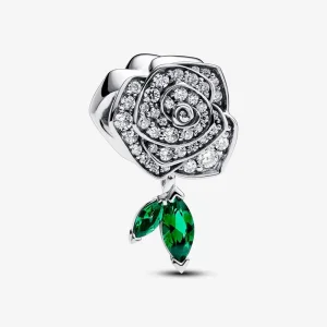 Pandora Sparkling Rose in Bloom Charm - 793201C01 (изображение за) Pandora Sparkling Rose in Bloom Charm - 793201C01