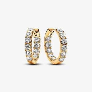 (изображение за) Pandora Sparkling Row Eternity Hoop Earrings - 263002C01