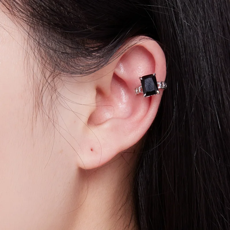 (изображение за) Пандора стил Черен циркониев Ear clip - BSE847 - Преглед 6