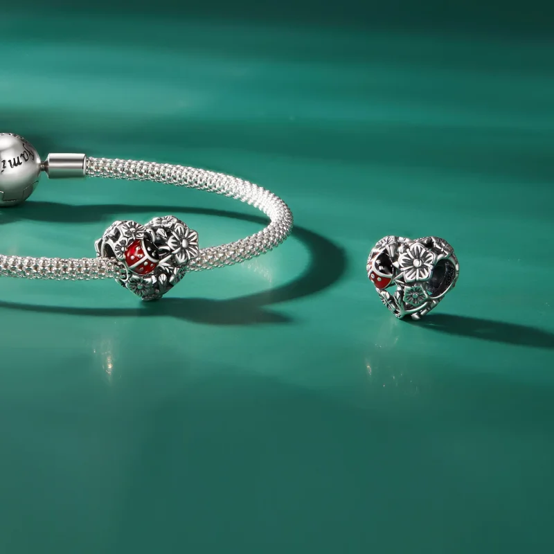 (изображение за) Пандора стил Късметче Чар с Буболечка - SCC2524 - Преглед 4