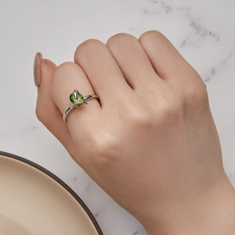 (изображение за) Pandora стил Малка Змия Отворено Пръстенче - BSR431 - Преглед 5