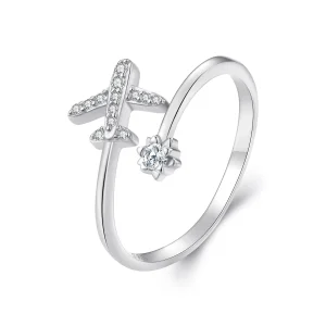(изображение за) Pandora стил самолет Отворено пръстен - SCR623-A