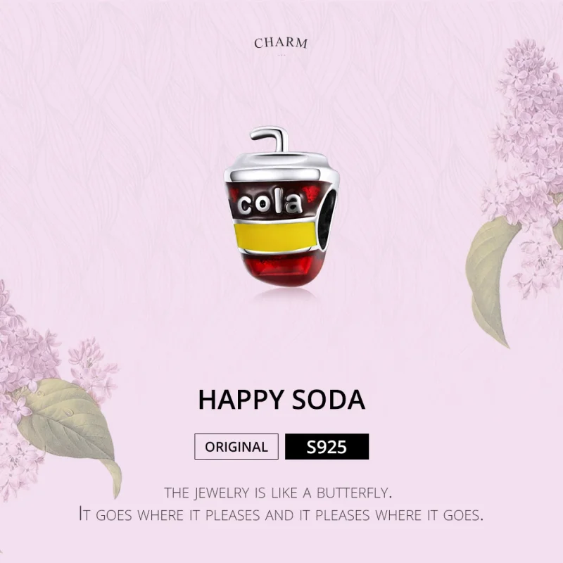 (изображение за) Сребърен талисманв стил Пандора Щастлив Cola - SCC1828 - Преглед 6
