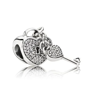 (изображение за) Ключ към моето сърце - 791429CZ - Талисмани пандора