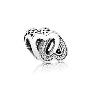 (изображение за) Свързани сърца - 791880CZ - Талисмани PANDORA