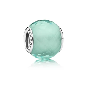 (изображение за) PANDORA Сребърен талисман с фасетирано зелен стъкло Мурано 79149