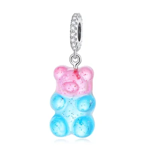 (изображение за) Сребърна Талисман висулки в стил Пандора Бонбони мечка - SCC2221