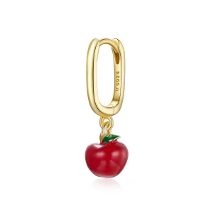 (изображение за) Висящи обици 14K златно покритие в стил Пандора Apple - SCE1079
