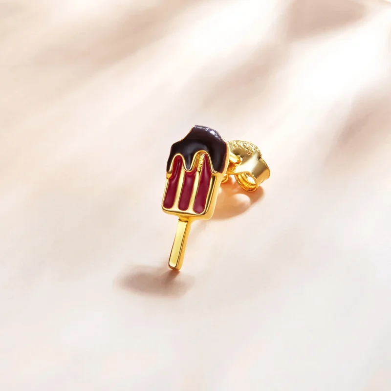 (изображение за) Обици на винт 14K златно покритие в стил Пандора Popsicle - SCE1 - Преглед 2