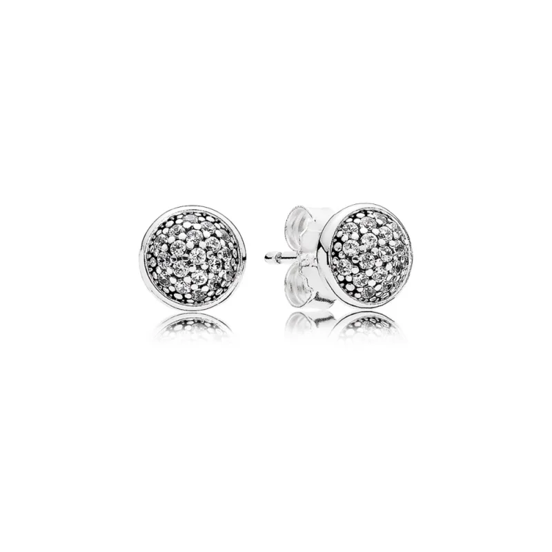 (изображение за) Капки роса - 290726CZ - Обици PANDORA