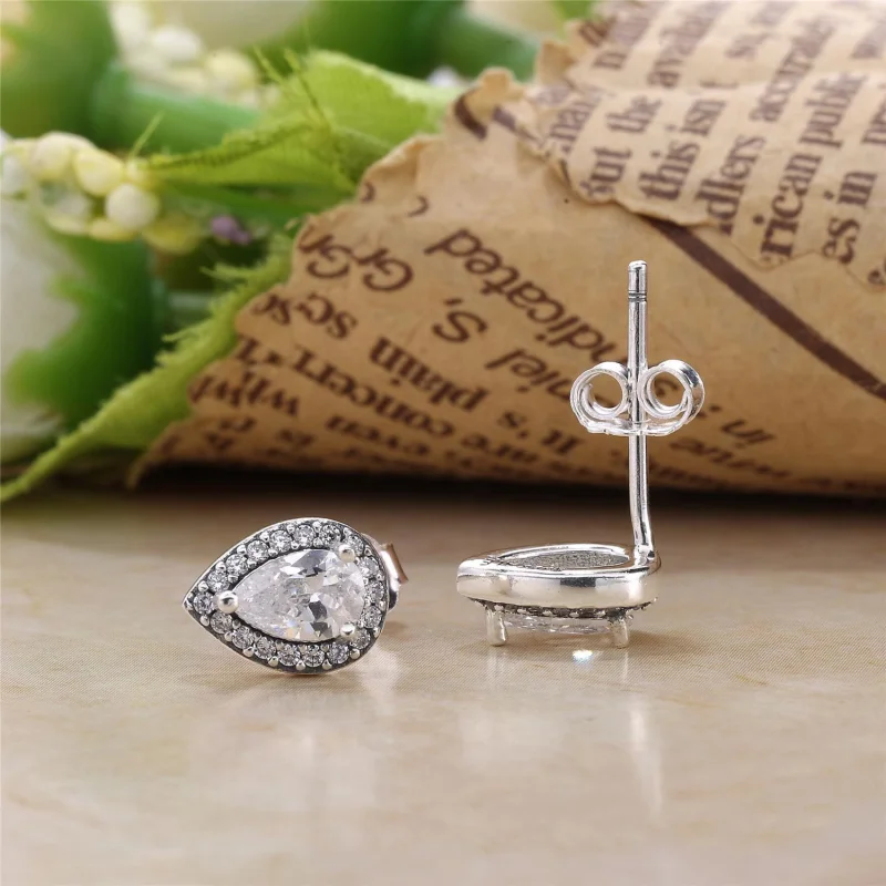(изображение за) Капки от любов - 296252CZ - Обици PANDORA - Преглед 3