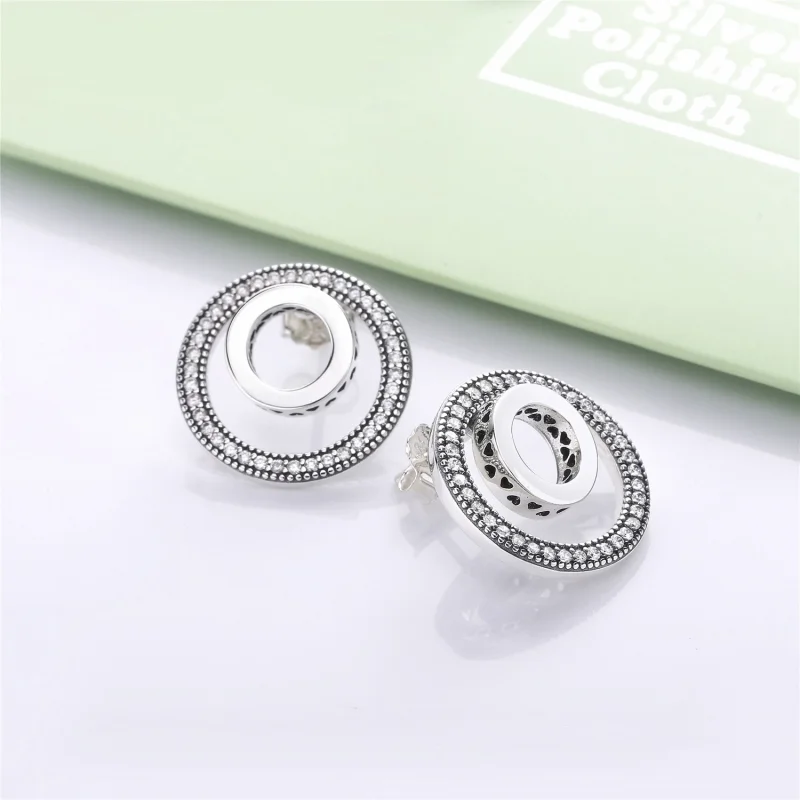 (изображение за) Уверена - 297446CZ - Обици PANDORA - Преглед 3