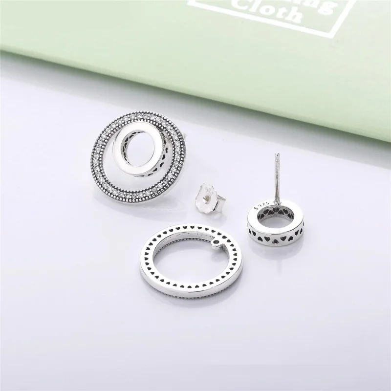 (изображение за) Уверена - 297446CZ - Обици PANDORA - Преглед 4