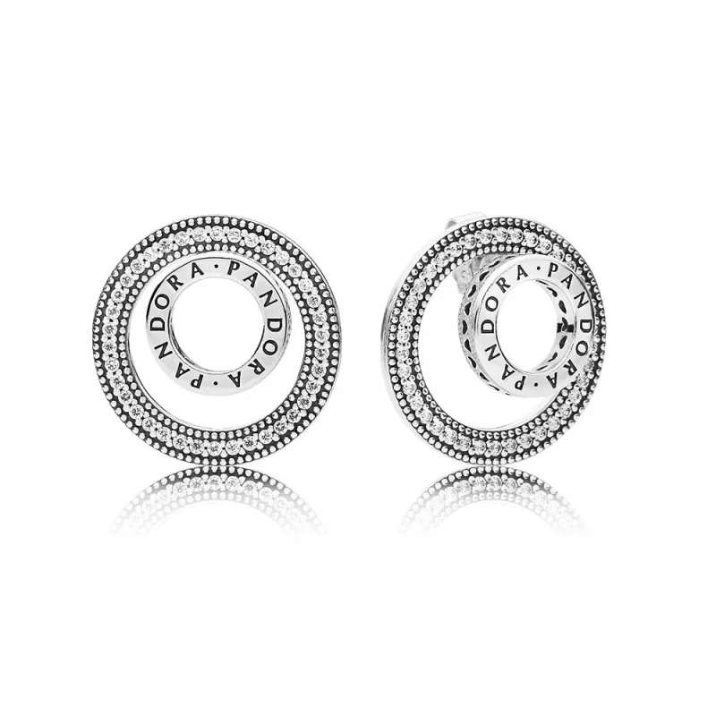 (изображение за) Уверена - 297446CZ - Обици PANDORA