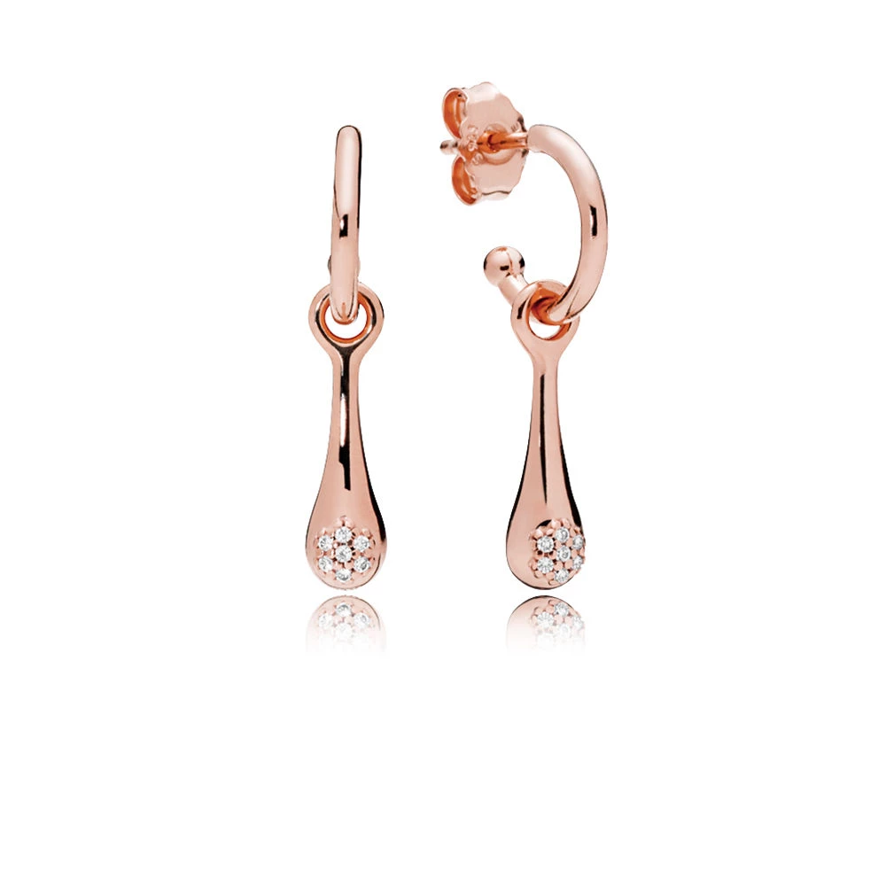 pandora rose висящи обици модерен lovepods