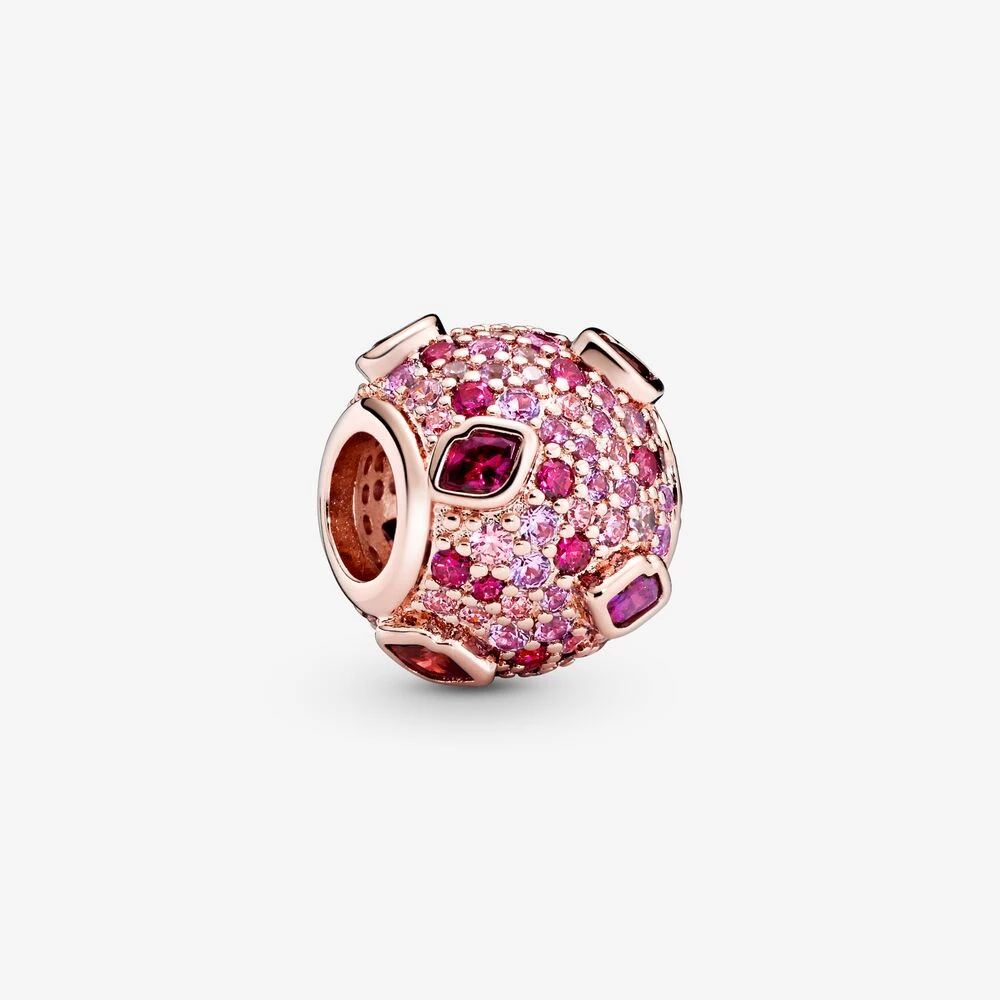 pandora rose талисман целувка паве