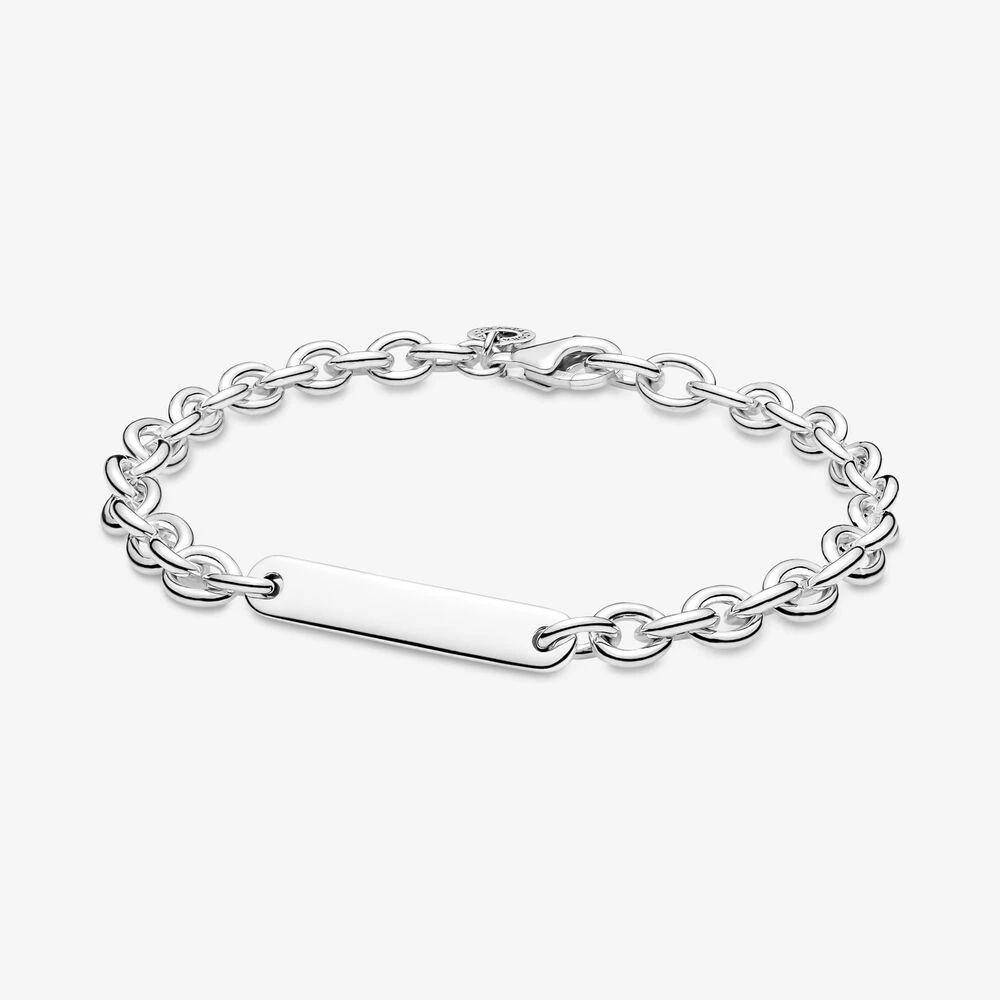 сребърна гривна пандора engravable bar link 599523c00