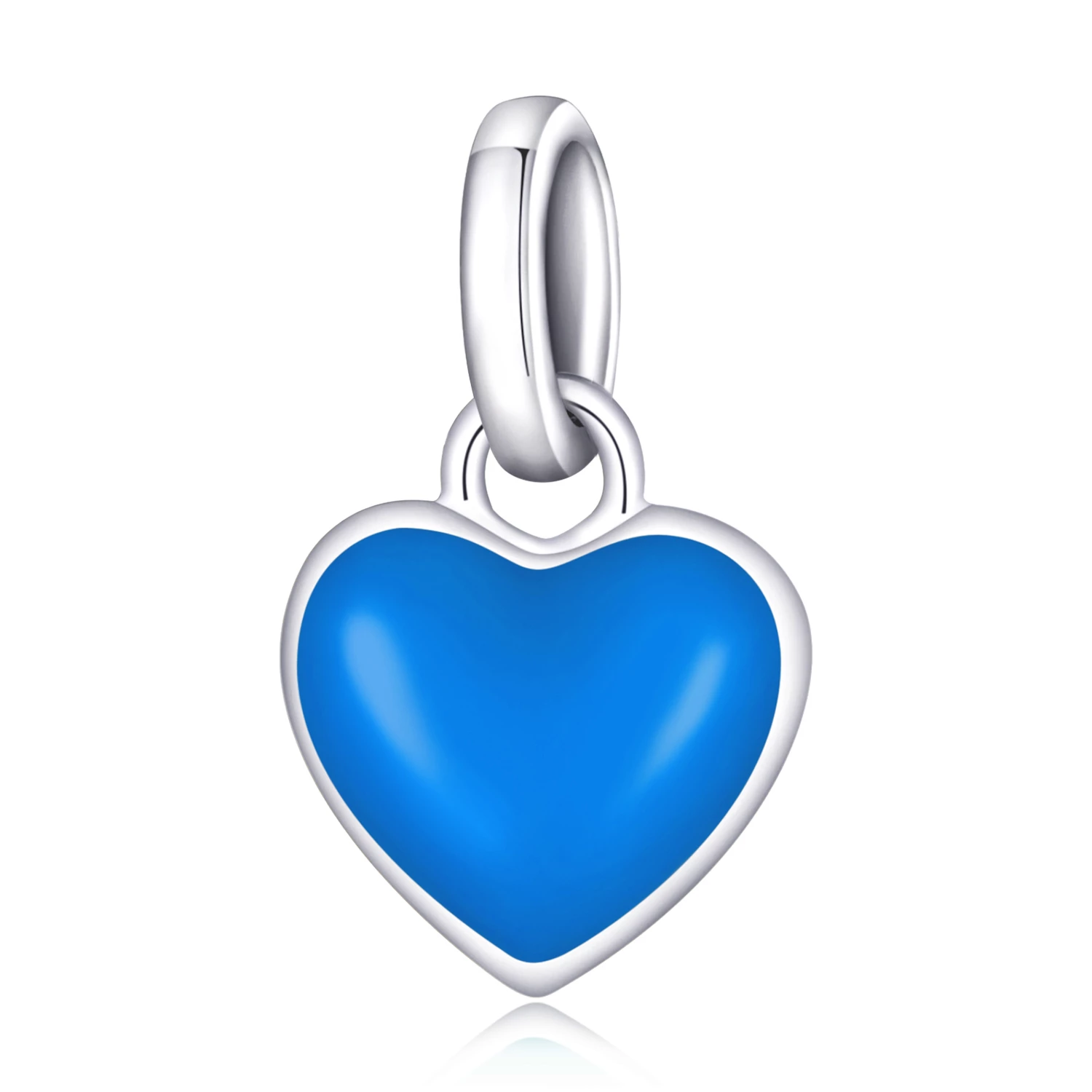 сребърна талисман висулки в стил пандора me небесносиня любов scp063 bu