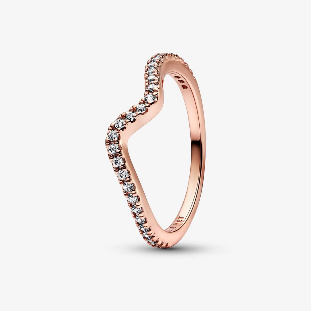 pandora бляскав пръстен с вълна 182539c01