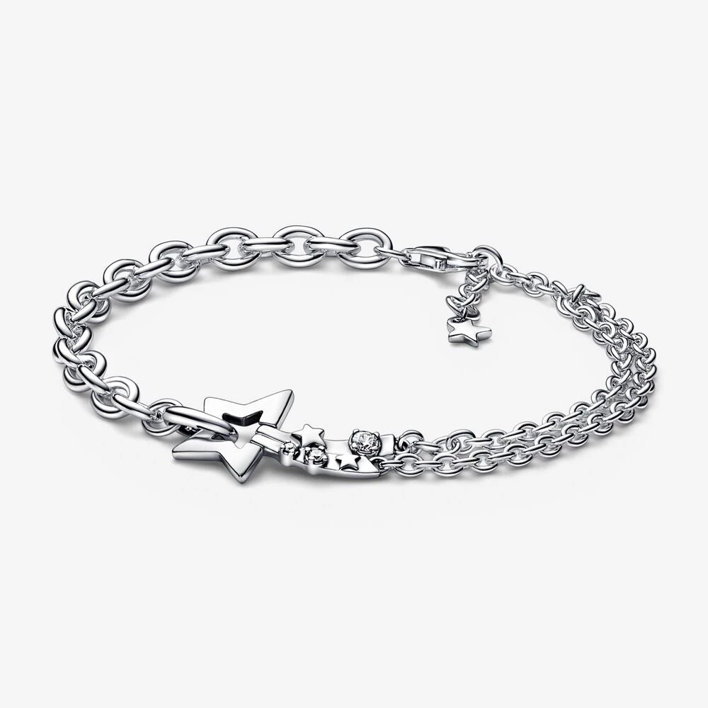 pandora двойна верижка със златна висулка снежна пукнатина 592409c01