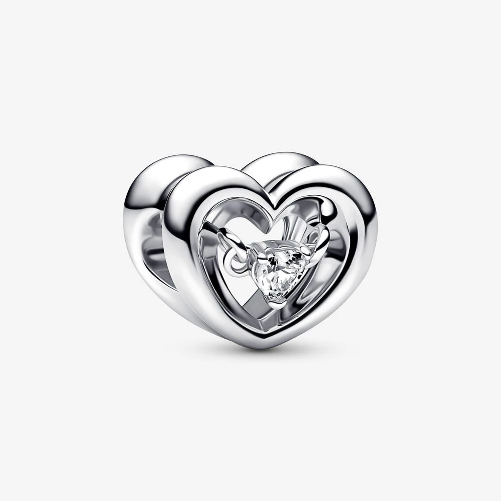 pandora символ на любов със сърце и плаващ камък 792493c01