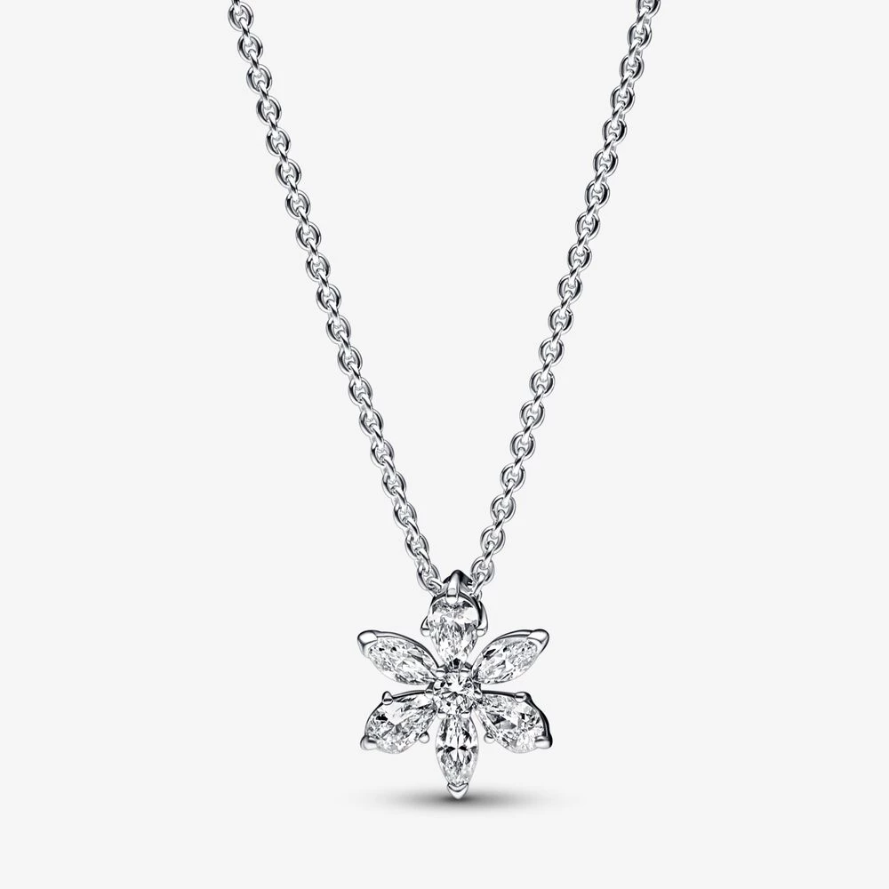 подвижна гривничка с обеци pandora sparkling herbarium cluster 392387c01