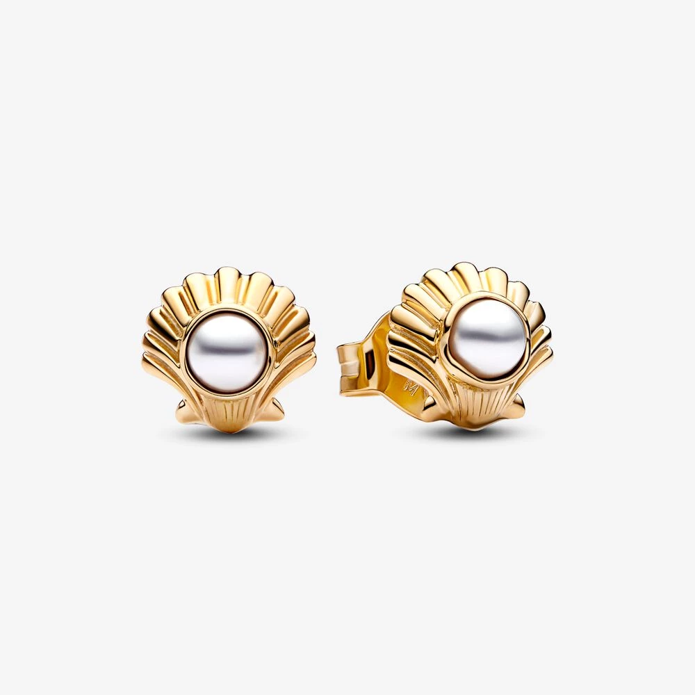 pandora disney морска черупка обици малката русалка 262686c01