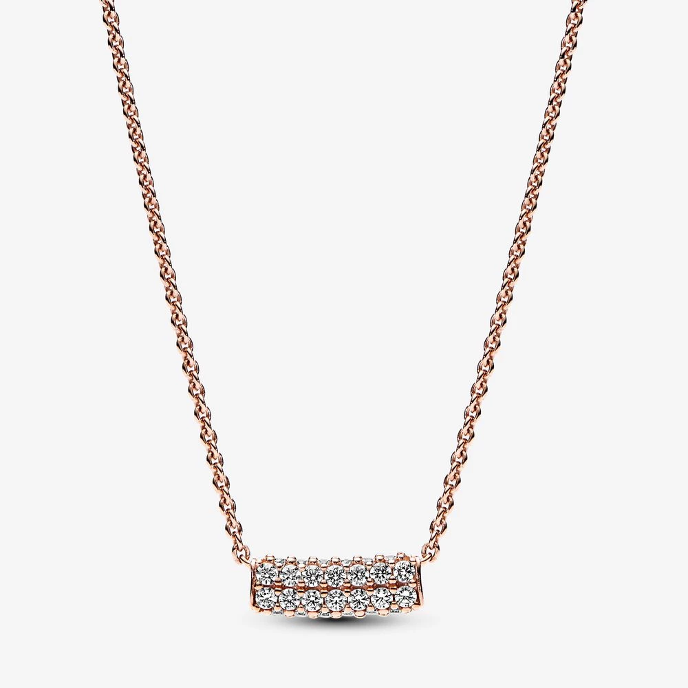 pandora timeless pavé двуредно колие с штипка 382621c01 45