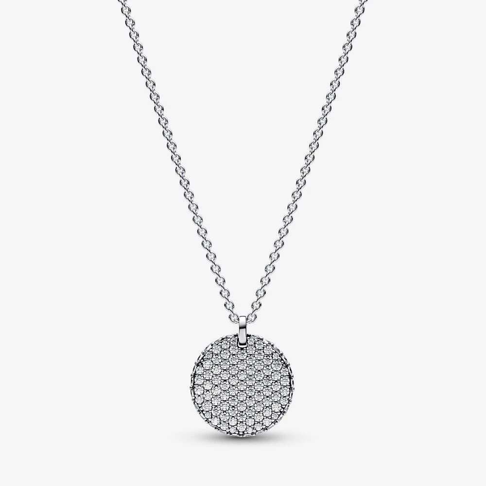 колието pandora timeless pavé с кръгъл пендант 392632c01 45