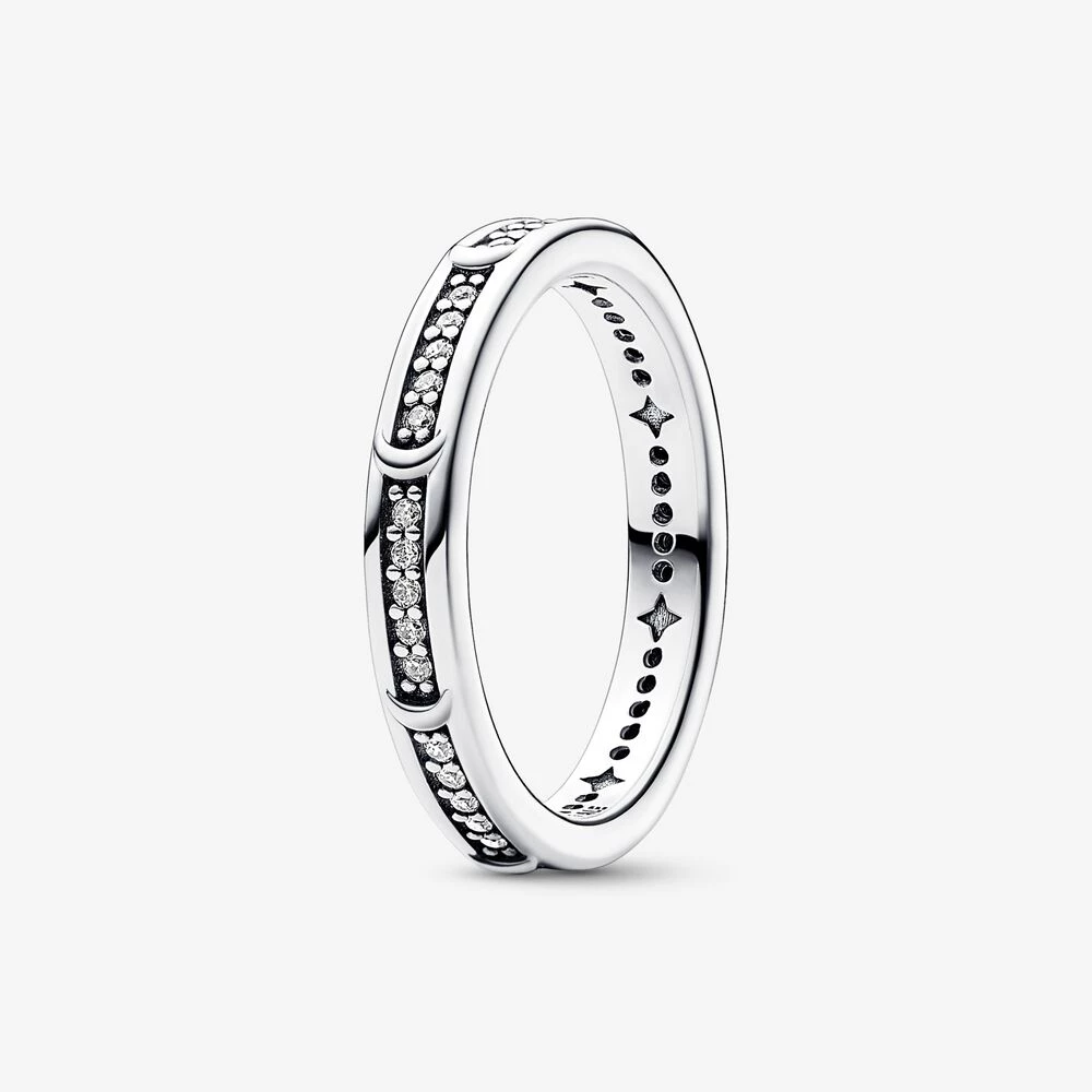 пръстен pandora moon от стерлингово сребро с ясни кубични цирконии 192783c01