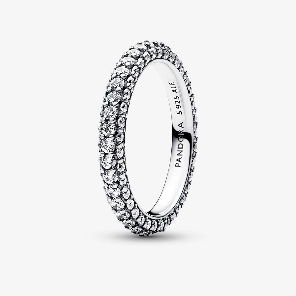 пръстен pandora timeless pavé с един ред 192627c01