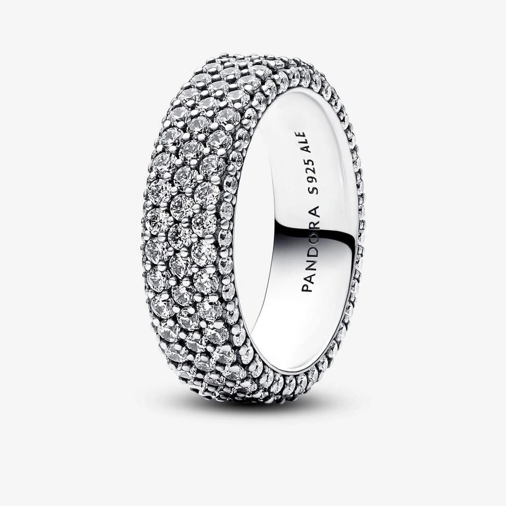 пръстен pandora timeless pavé с три реда 192634c01