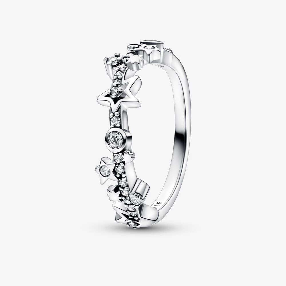 пръстен от сребро pandora milky way с ясни кубични цирконии 192586c01