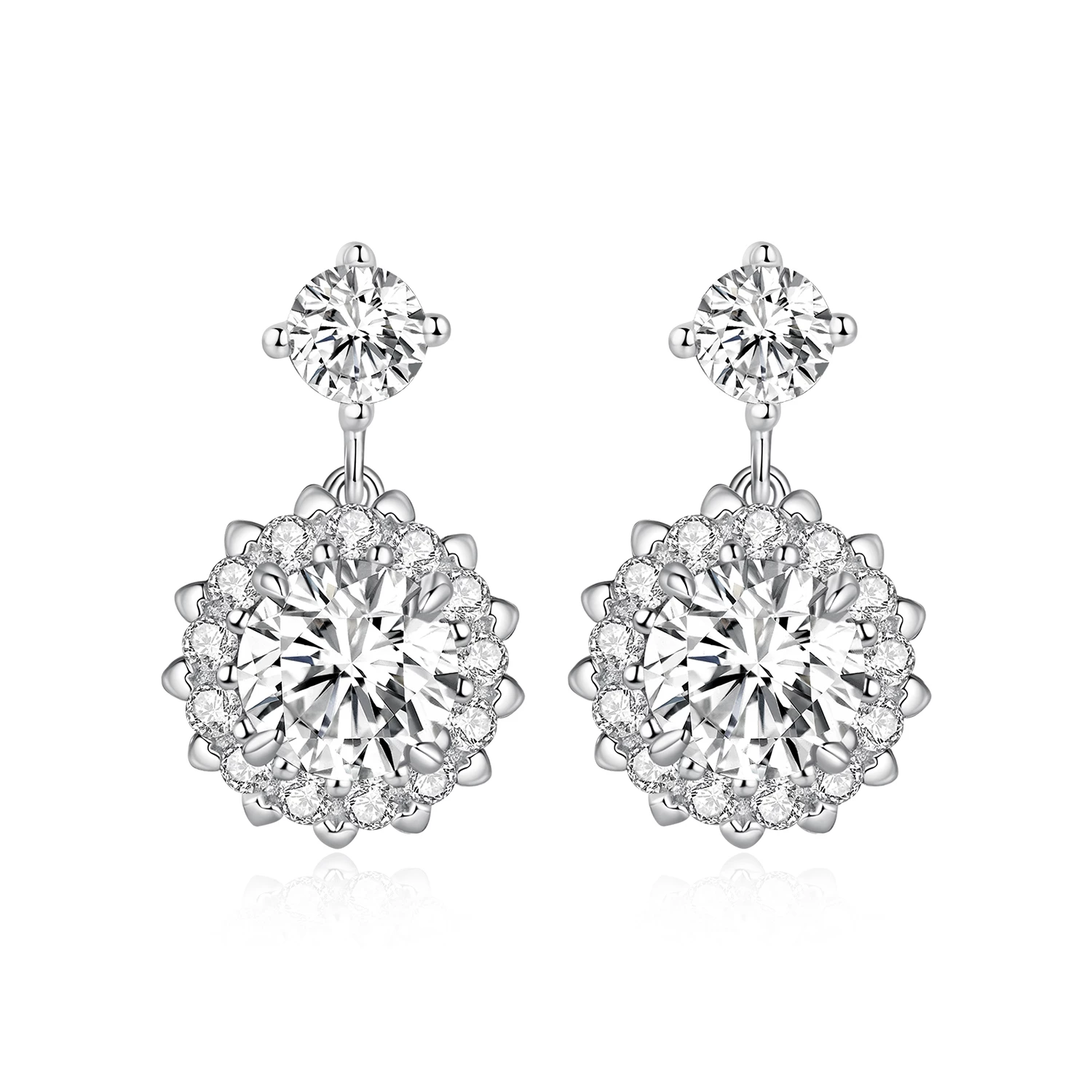 pandora стил 1ct moissanite обици mse028