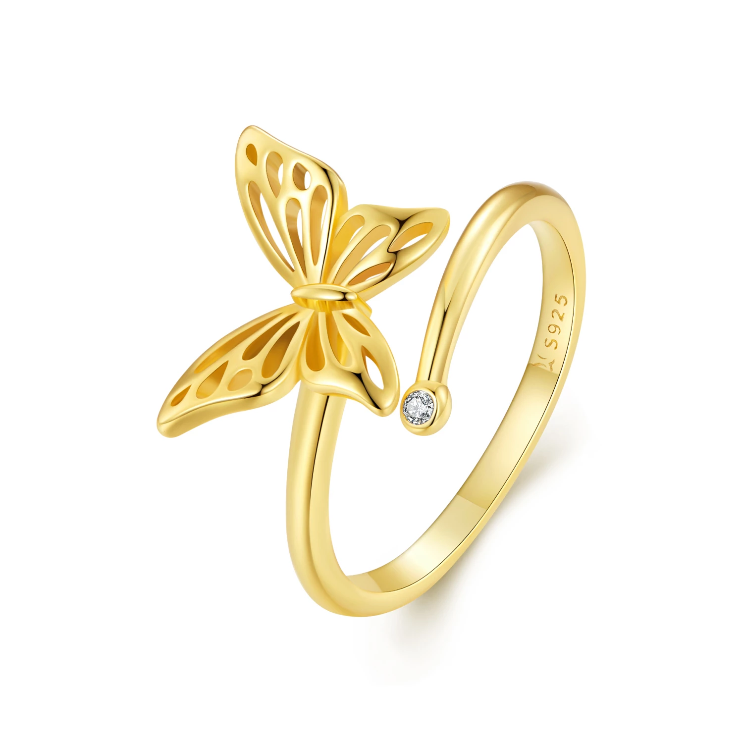 pandora стил златен пръстен butterfly dream scr448 b