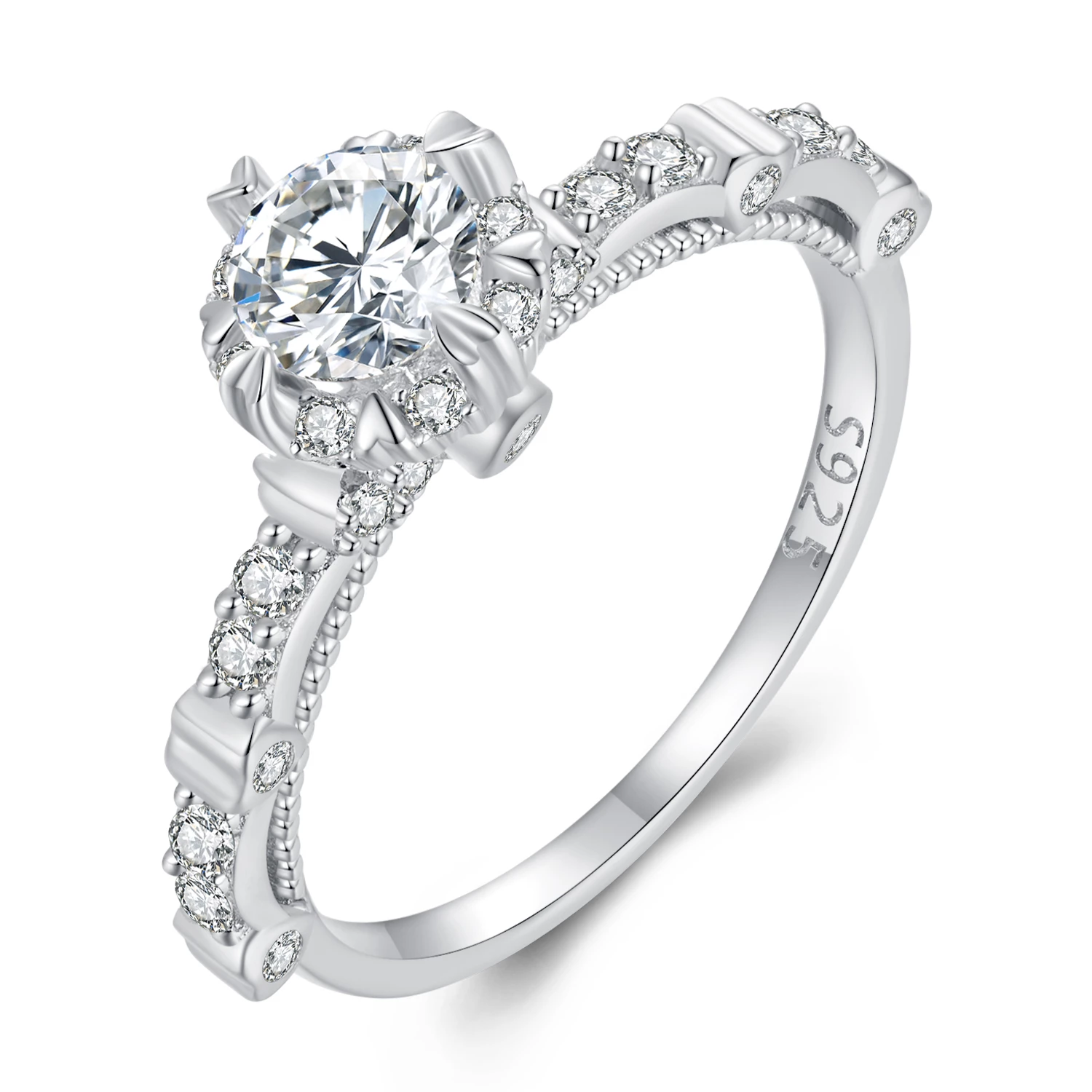 pandora стил изискан moissanite пръстен msr023