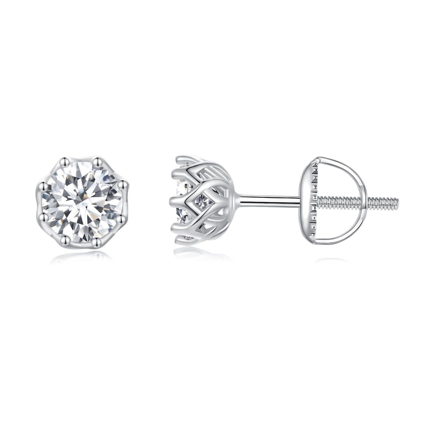 pandora стил изящни moissanite стикери обици два сертификата mse016 s