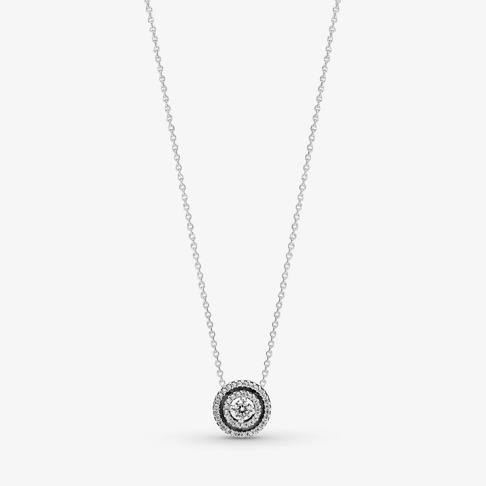 pandora sparkling double halo collier колие 399414c0145
