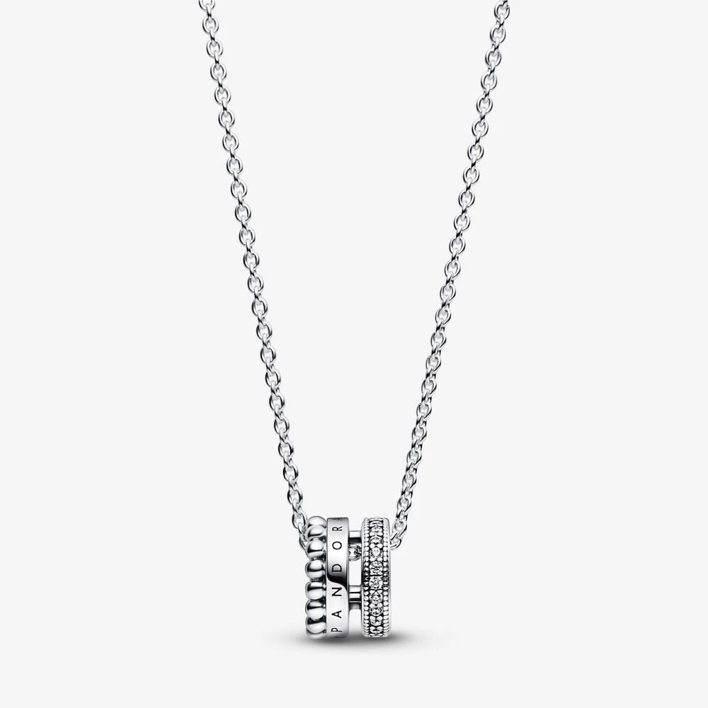 висулка и огърлица с лого и мъниста pandora signature 392311c01
