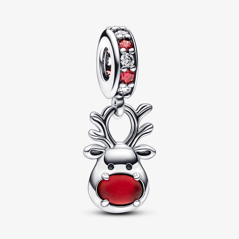 висящ талисман с червен нос pandora murano 792330c01