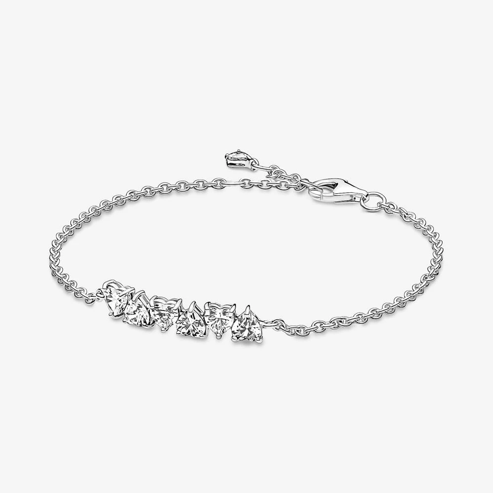 гривна с верига pandora sparkling endless hearts 591162c01