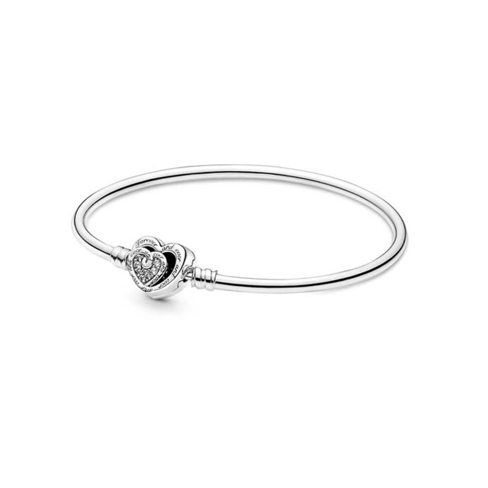 гривна със закопчалка pandora moments entwined infinite hearts 591064c01