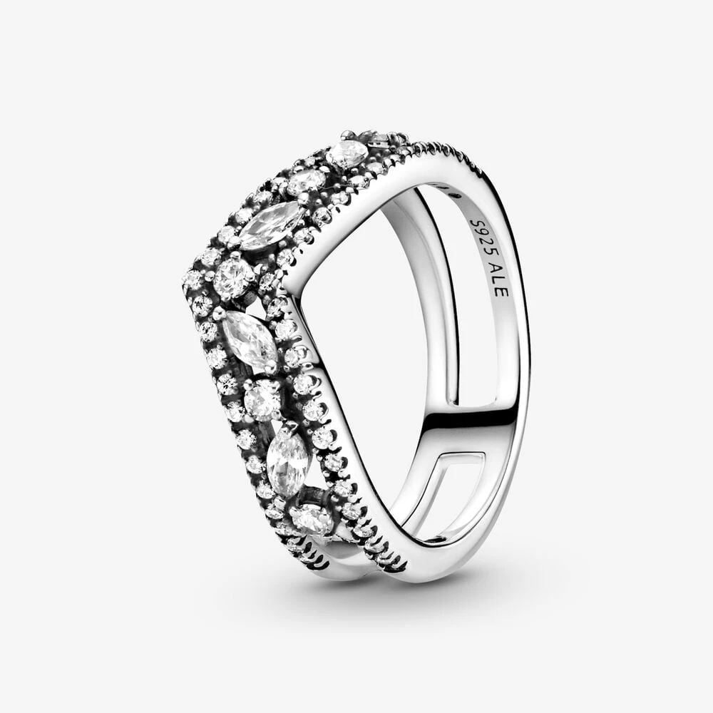 пръстен pandora sparkling marquise double wishbone 199095c01