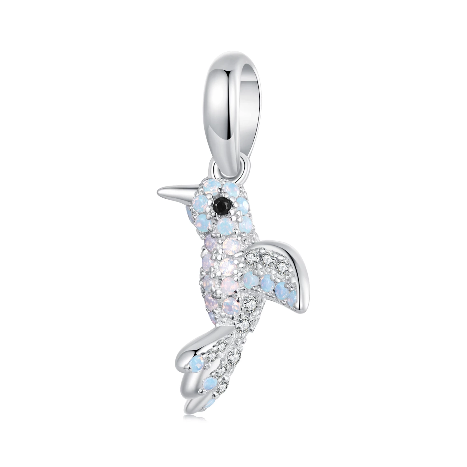 висулка с изцяло инкрустирана птица в стил pandora bsc993