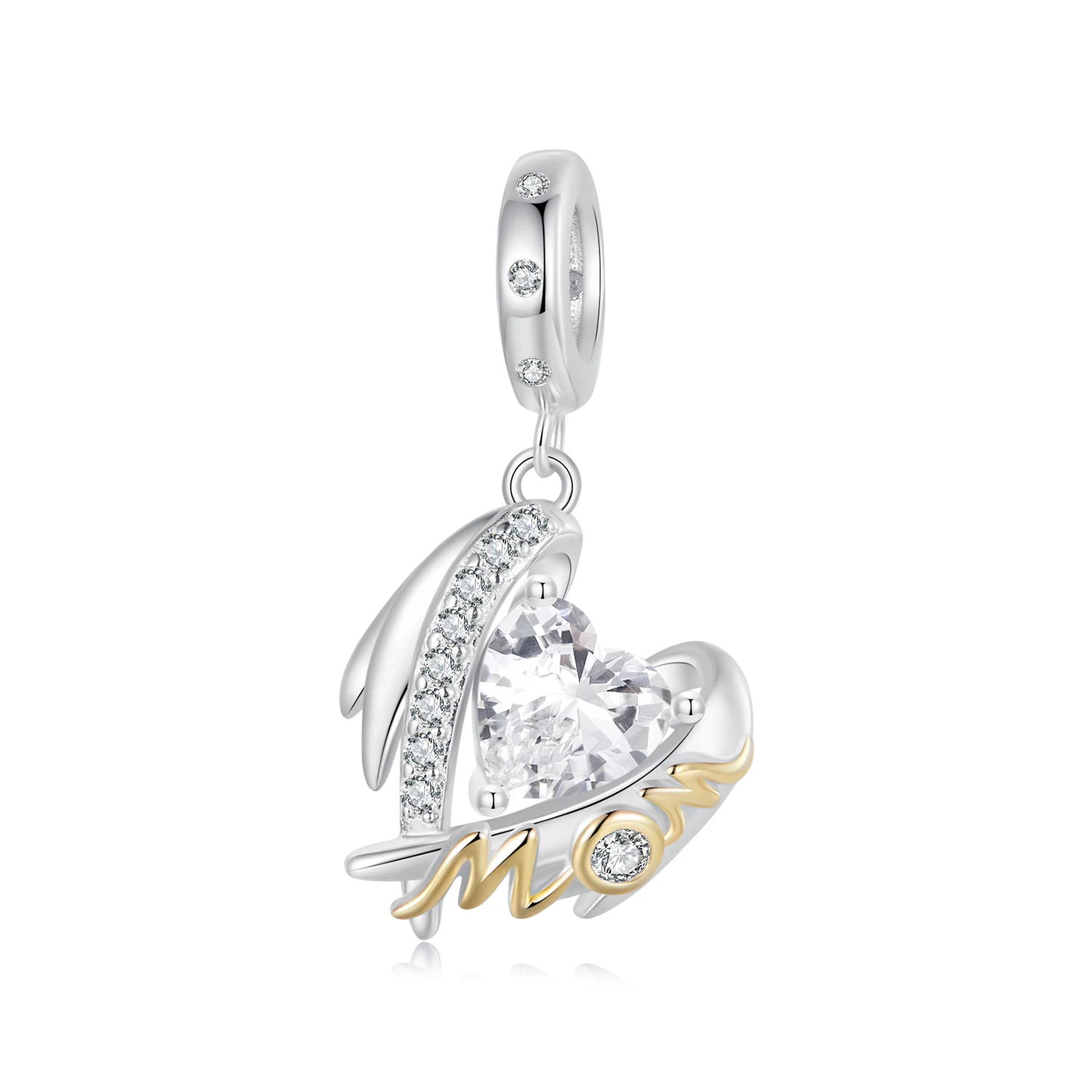 висулка с любовни крила за деня на майката в стил pandora bsc1001