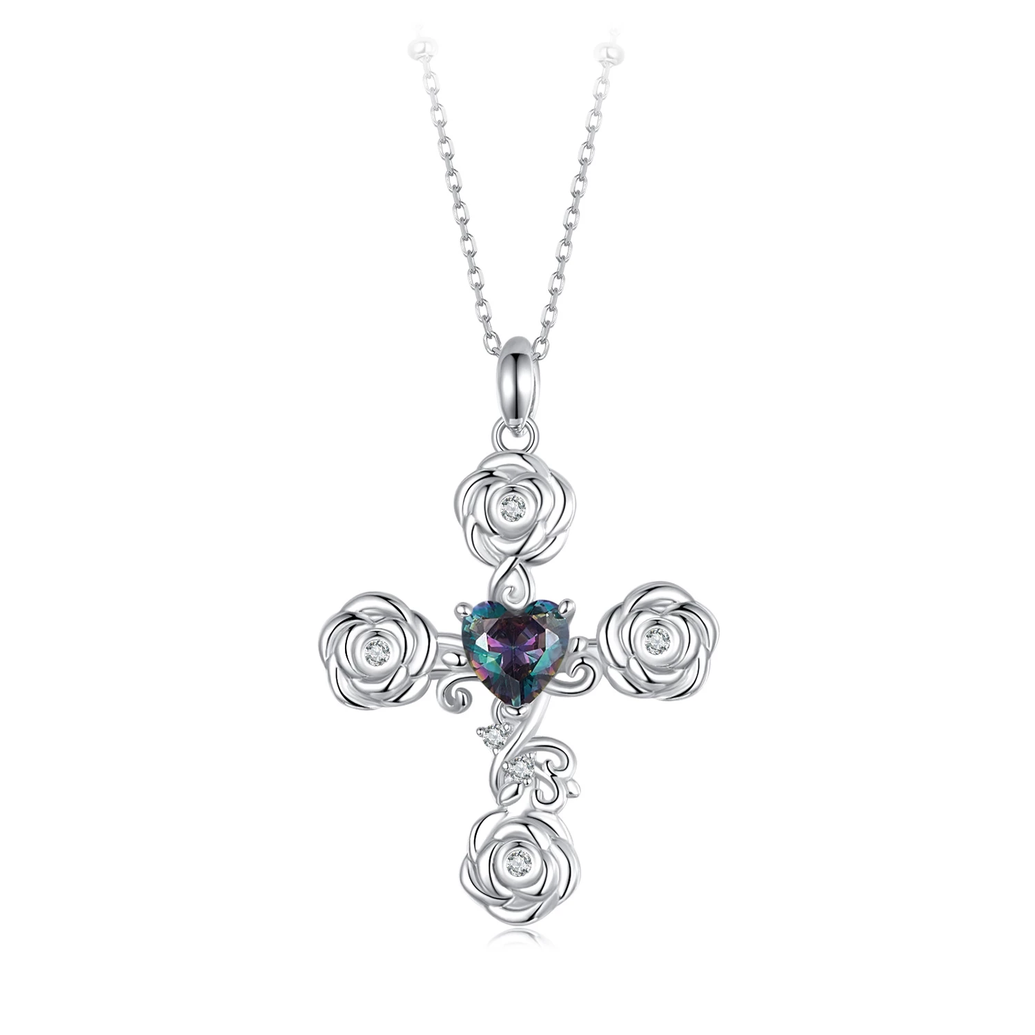 колие с кръст в стил pandora bsn379