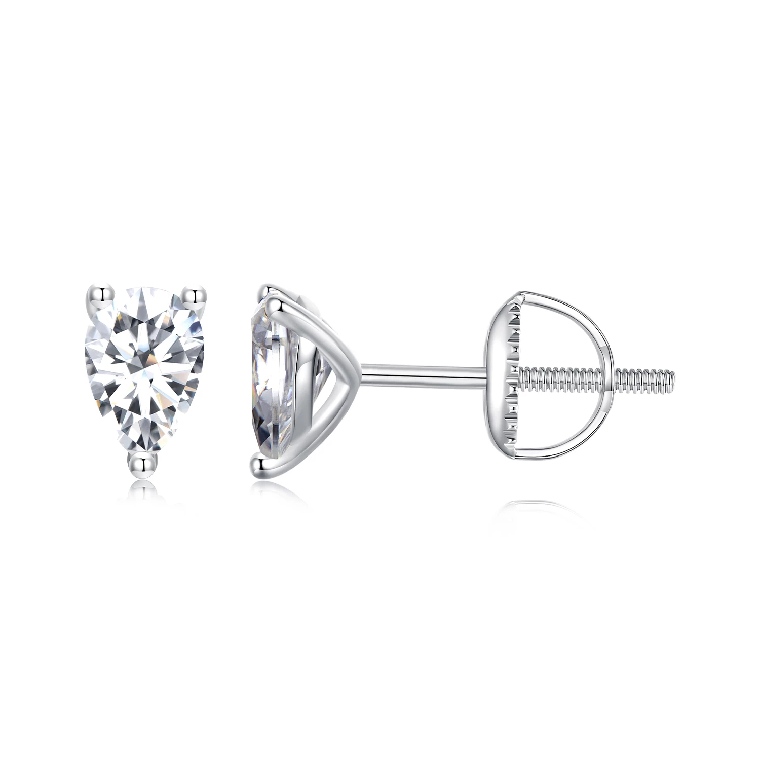 обеци от моасанит в стил pandora water drop два сертификата mse049