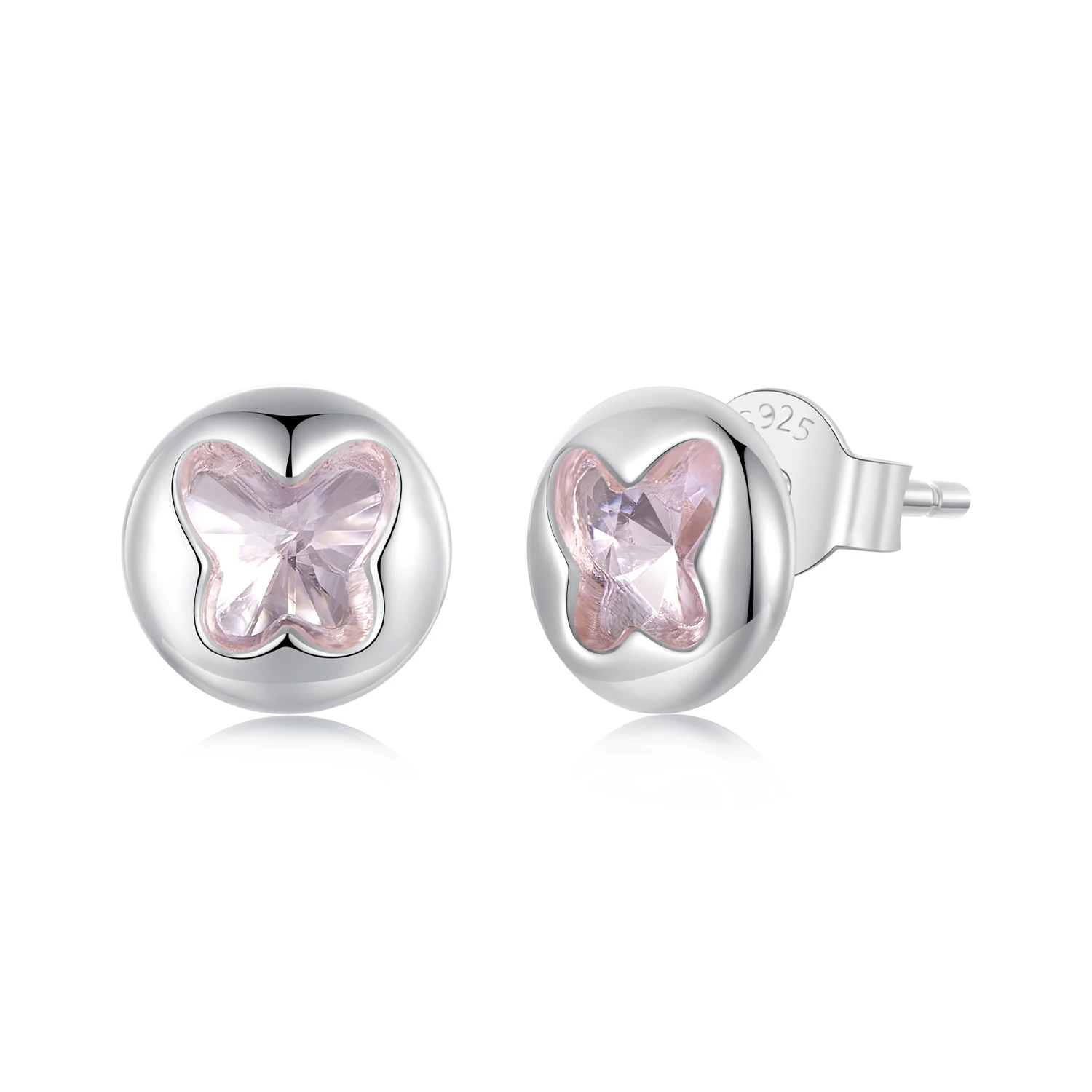 обеци с пеперуди в стил pandora sce1730